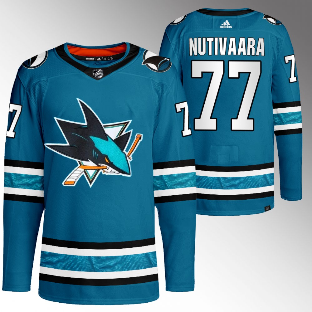 Markus Nutivaara San Jose Sharks Teal Home Primegreen Authentic Jersey