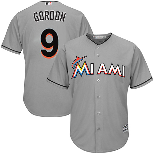 Marlins #9 Dee Gordon Grey Cool Base Stitched Youth MLB Jersey