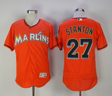Marlins 27 Giancarlo Stanton Orange Flexbase Jersey