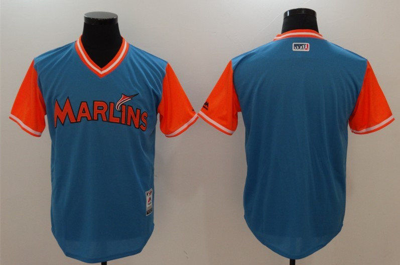 Marlins Majestic Royal 2017 Players Weekend Team Jersey