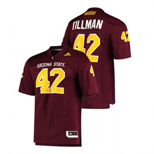 Maroon Men Arizona State Sun Devils Pat Tillman College Football Premier Strategy Jersey