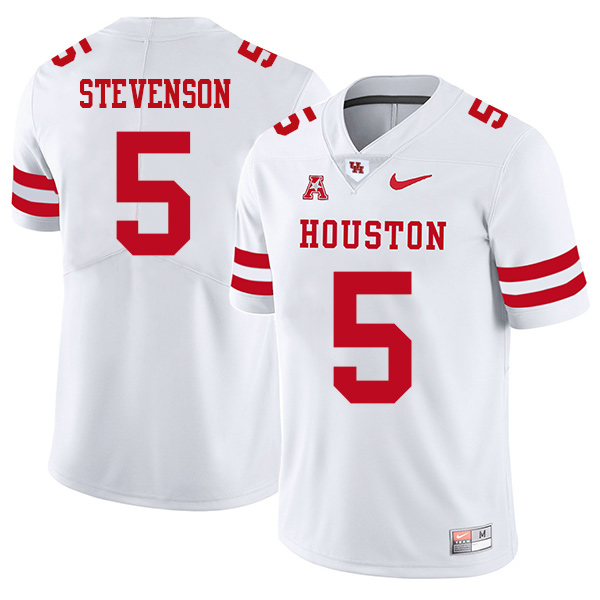 Marquez Stevenson Houston Cougars Men's Jersey - #5 NCAA White Stitched Authentic