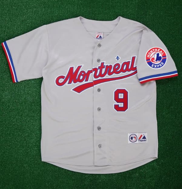 Marquis Grissom Montreal Expos Road   Team Patch Grey Jersey