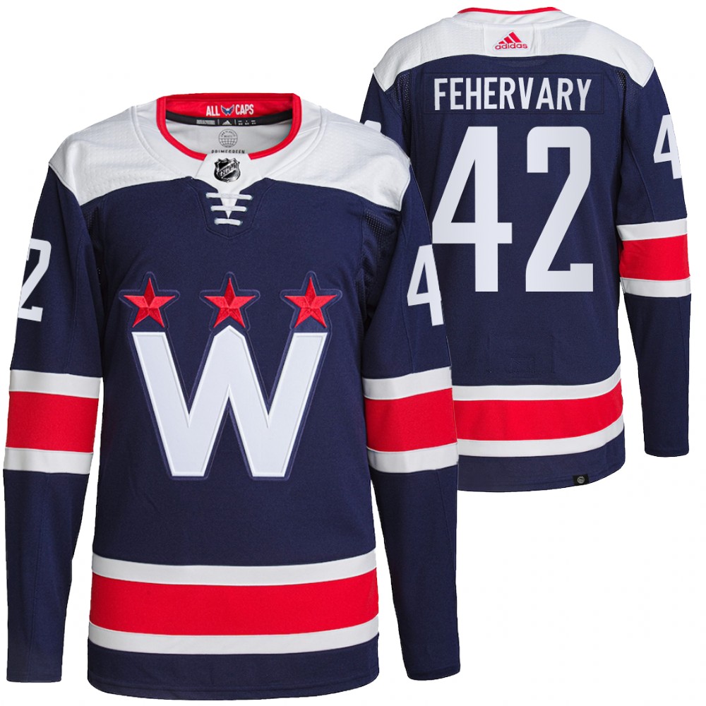 Martin Fehervary Washington Capitals Navy Alternate Primegreen Authentic Pro Jersey