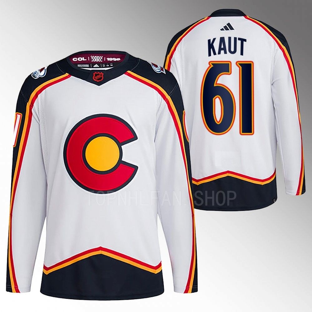 Martin Kaut 2022 Colorado Avalanche White Reverse Retro 2.0 Authentic Primegreen Jersey