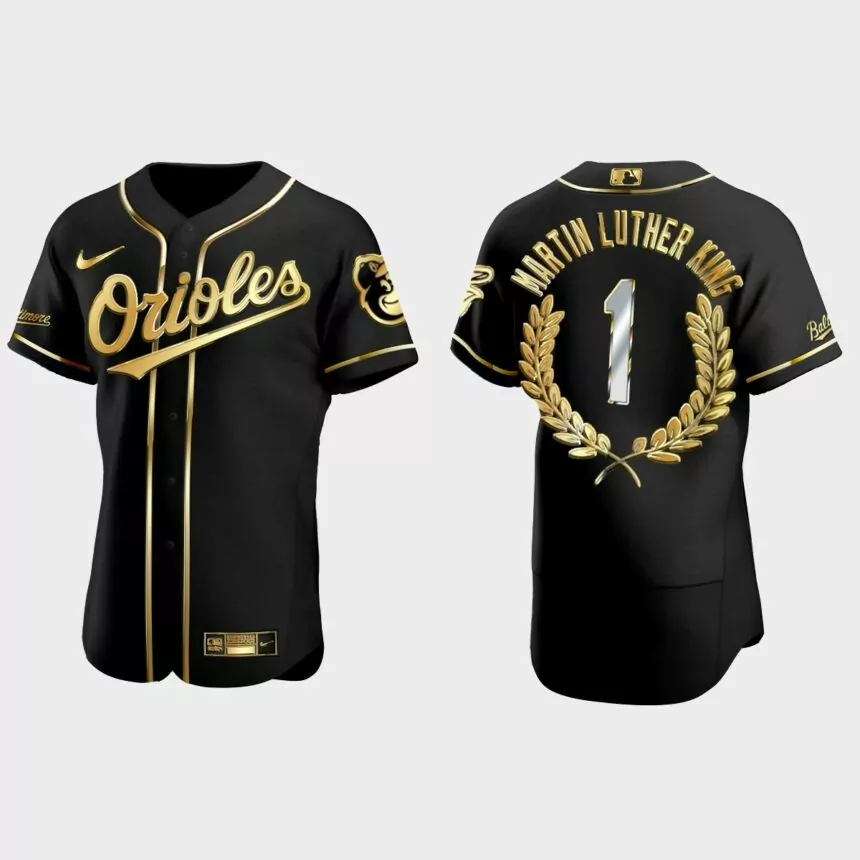 Martin Luther King Baltimore Orioles Golden Edition Jersey – Black
