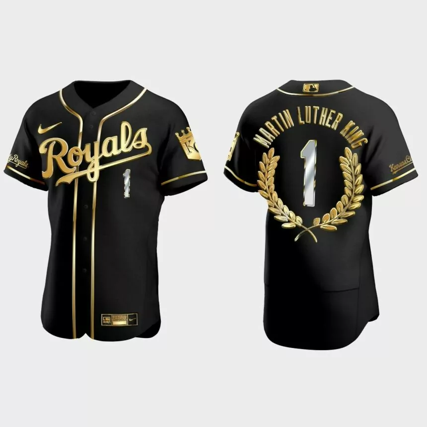 Martin Luther King Kansas City Royals Golden Edition Jersey – Black