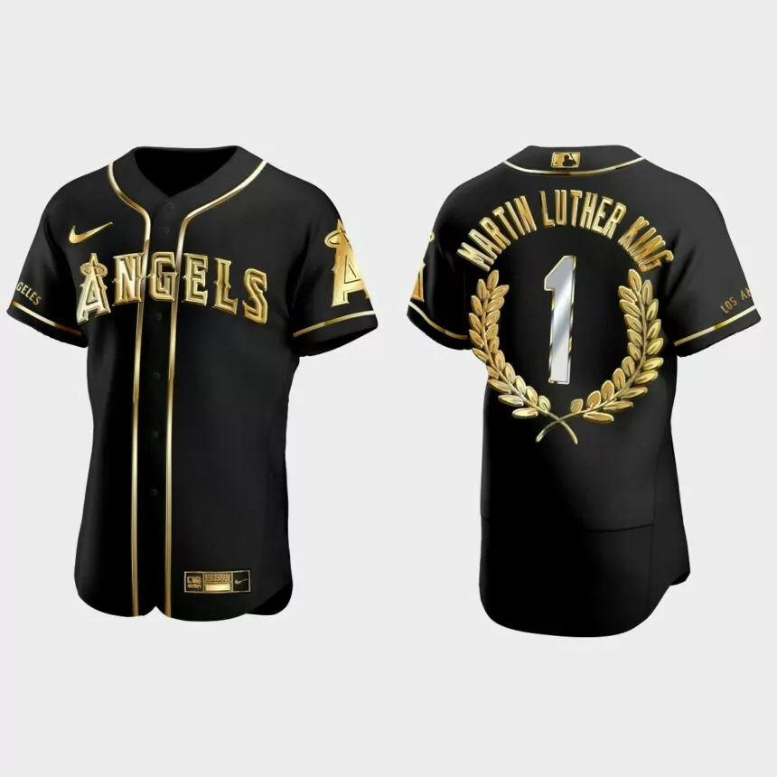 Martin Luther King Los Angeles Angels Golden Edition Jersey – Black