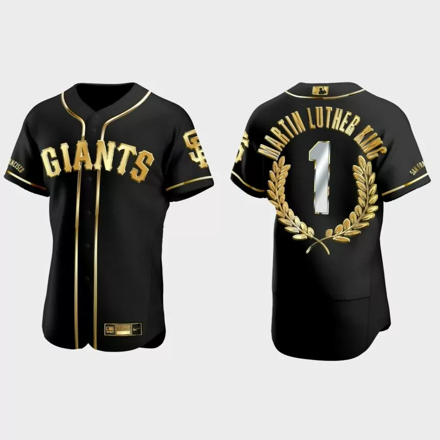 Martin Luther King San Francisco Giants Golden Edition Jersey – Black