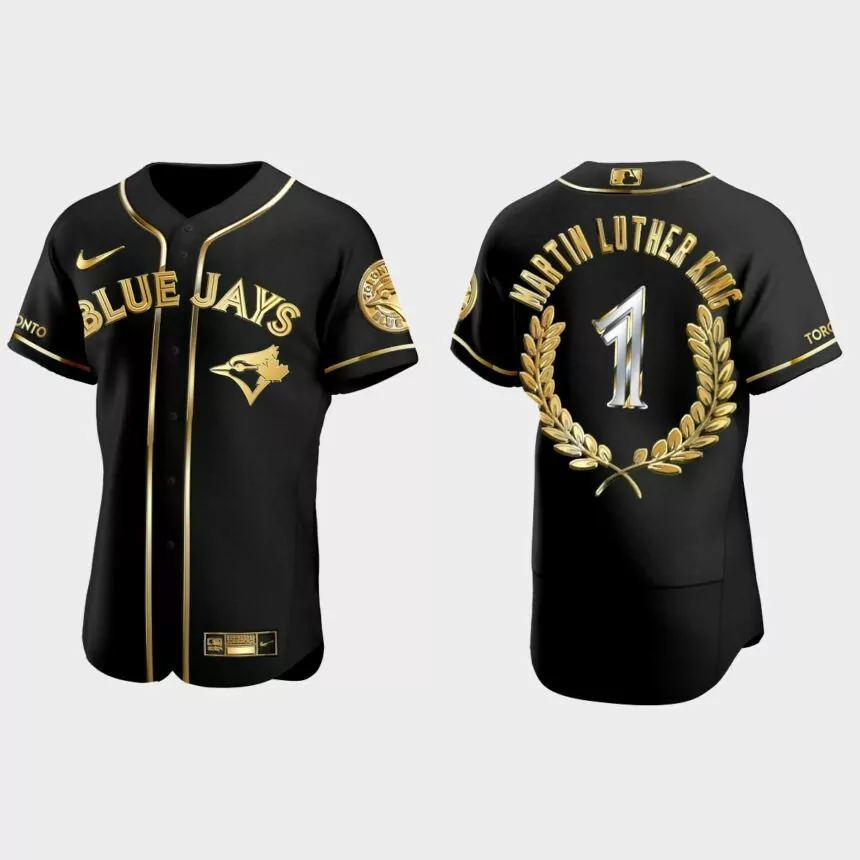 Martin Luther King Toronto Blue Jays Golden Edition Jersey – Black