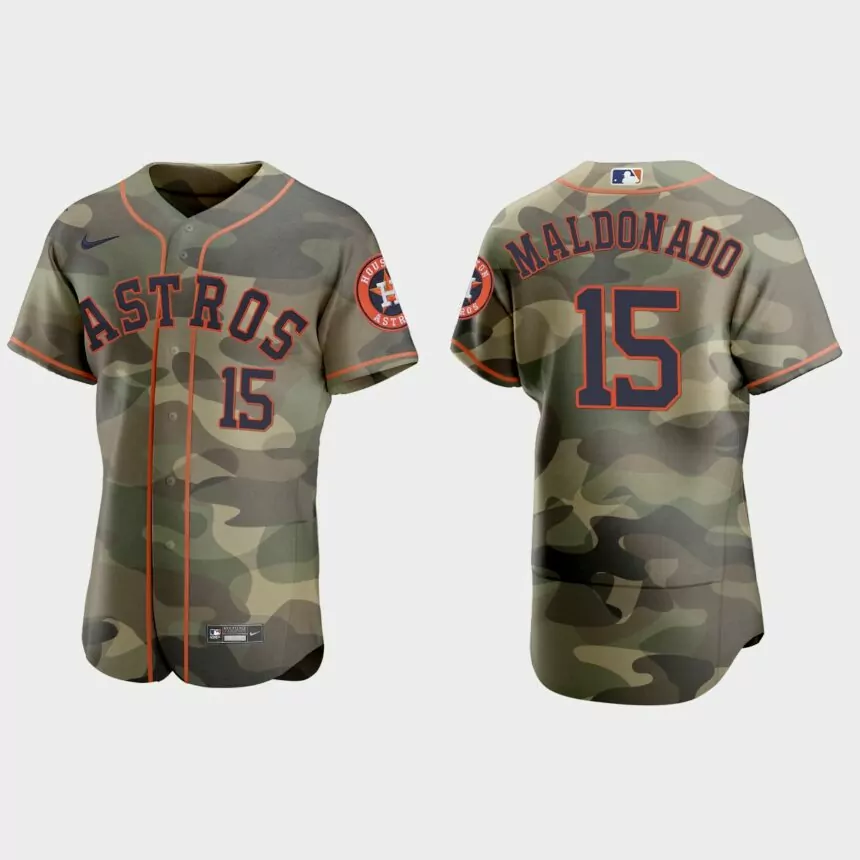 Martin Maldonado Houston Astros 2021 National Armed Forces Day Authentic Jersey – Camo