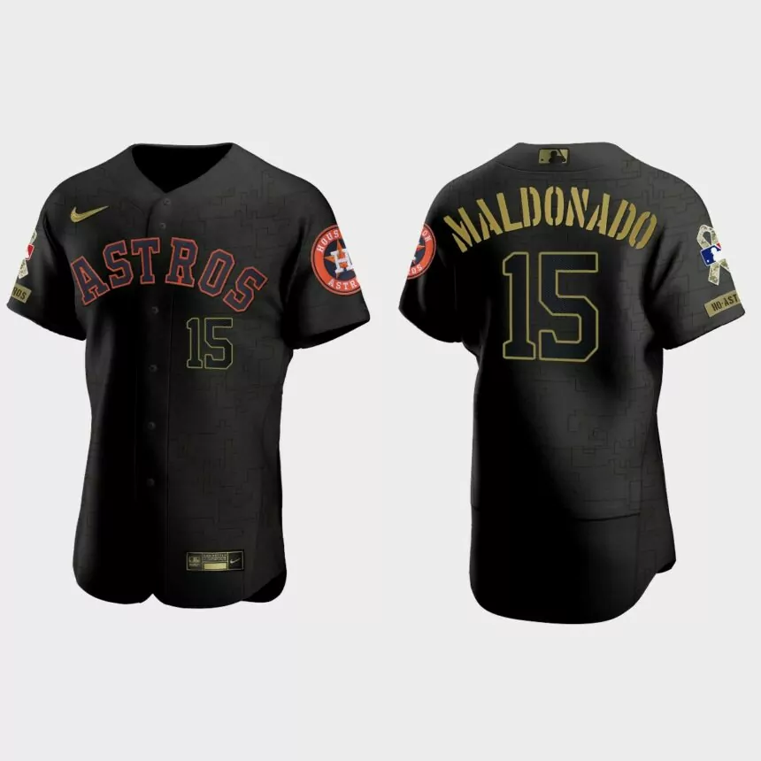 Martin Maldonado Houston Astros 2021 Salute to Service Jersey – All Black