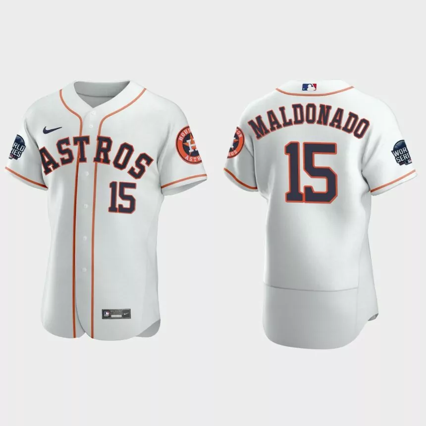 Martin Maldonado Houston Astros 2021 World Series Authentic Jersey – White