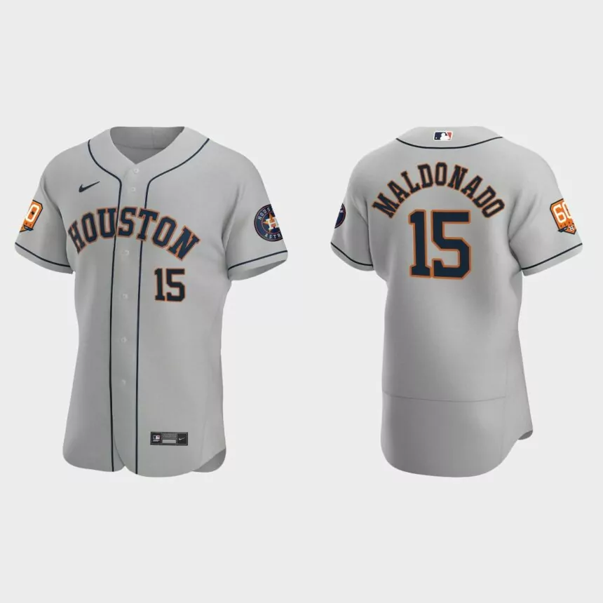 Martin Maldonado Houston Astros 60th Anniversary Authentic Jersey – Gray