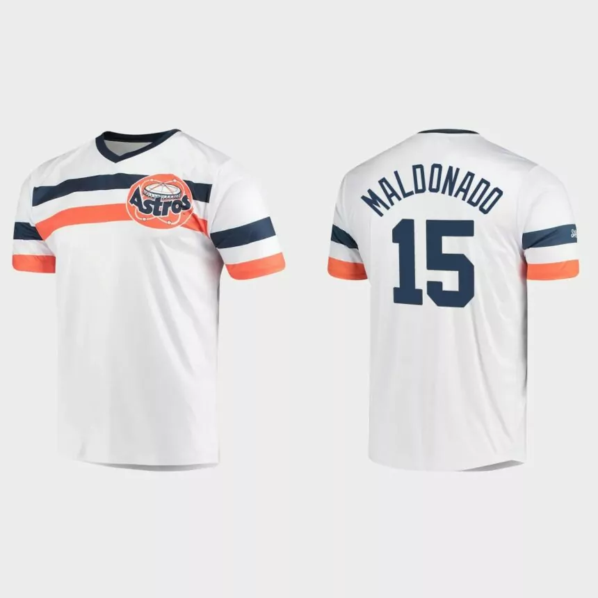 Martin Maldonado Houston Astros Cooperstown Collection V-Neck Jersey – White