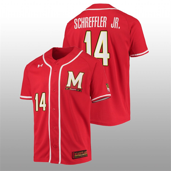 Maryland Terrapins Tony Schreffler Jr. Men Red College Baseball Replica Jersey Men's Jersey Maryland Terrapins Tony Schreffler Jr. College Baseball Men Red Jersey