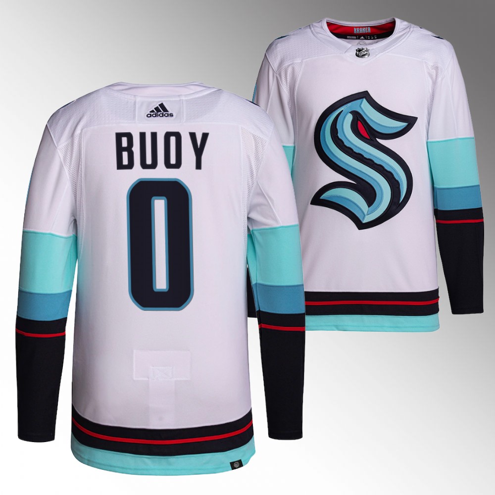 Mascot Buoy Seattle Kraken Away White Primegreen Jersey