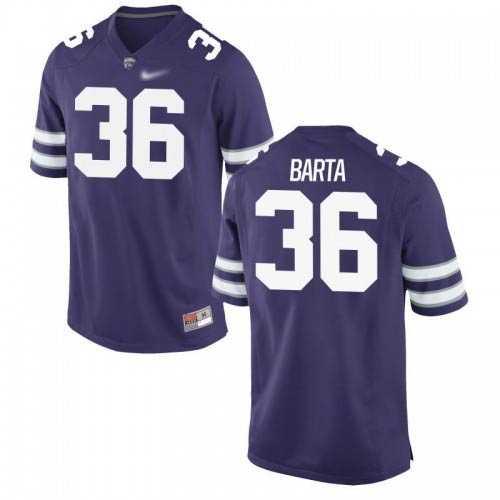 Mason Barta Kansas State Wildcats Men's Jersey - #36 NCAA Purple Game