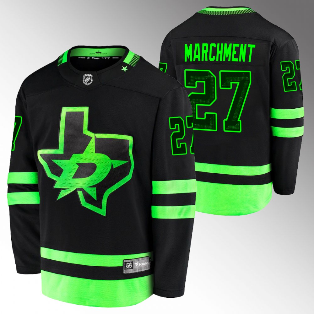 Mason Marchment Jersey Dallas Stars Blackout Alternate Black Third