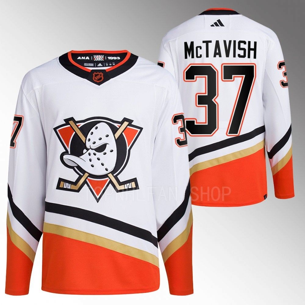Mason McTavish Anaheim Ducks Reverse Retro 2.0 Authentic Primegreen White 2022 Jersey