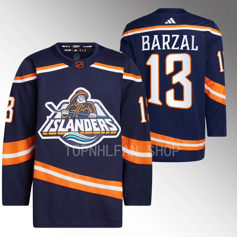 Mathew Barzal 2022 New York Islanders Navy Reverse Retro 2.0 Primegreen Authentic Jersey