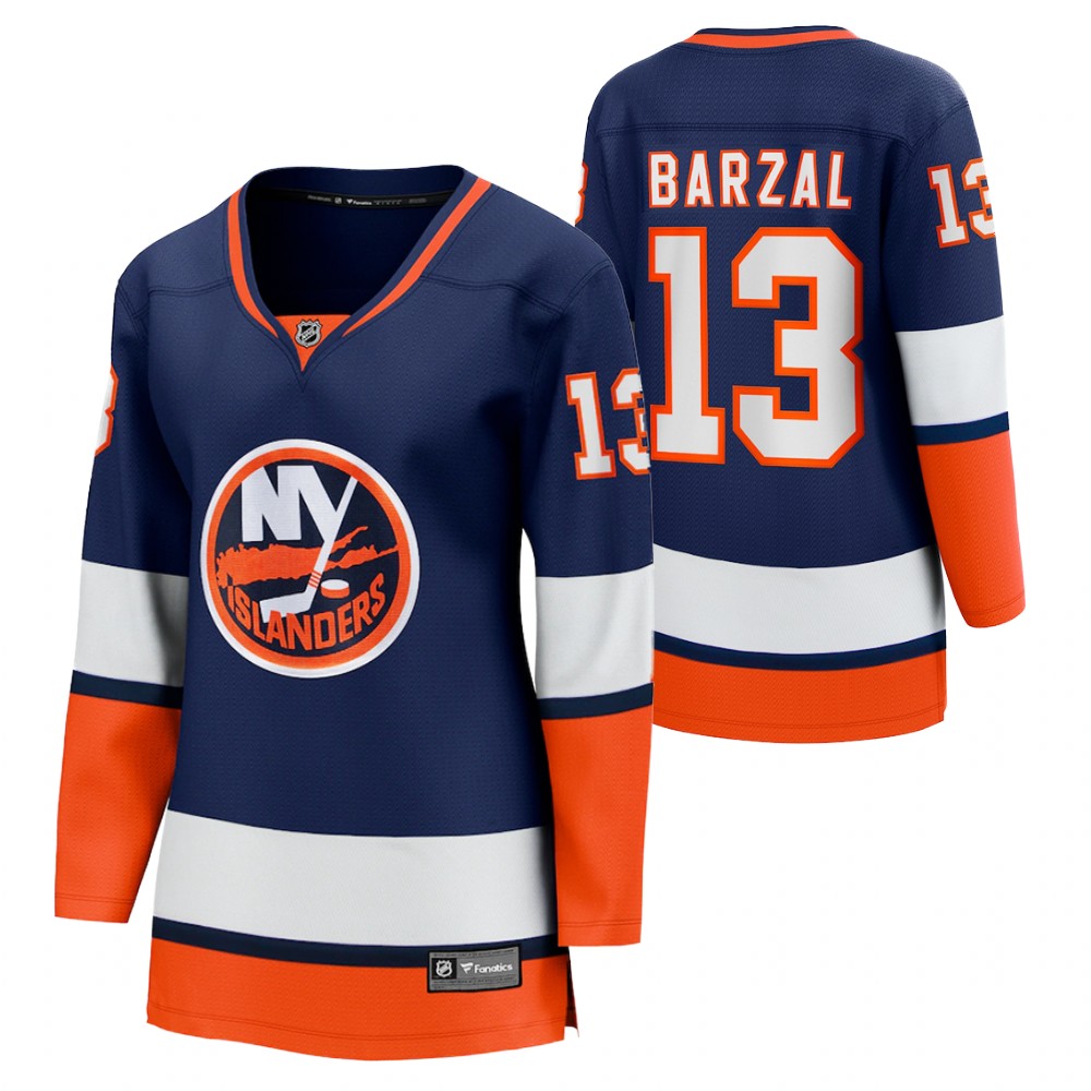 Mathew Barzal New York Islanders 2021 Special Edition Orange Women Jersey Retro