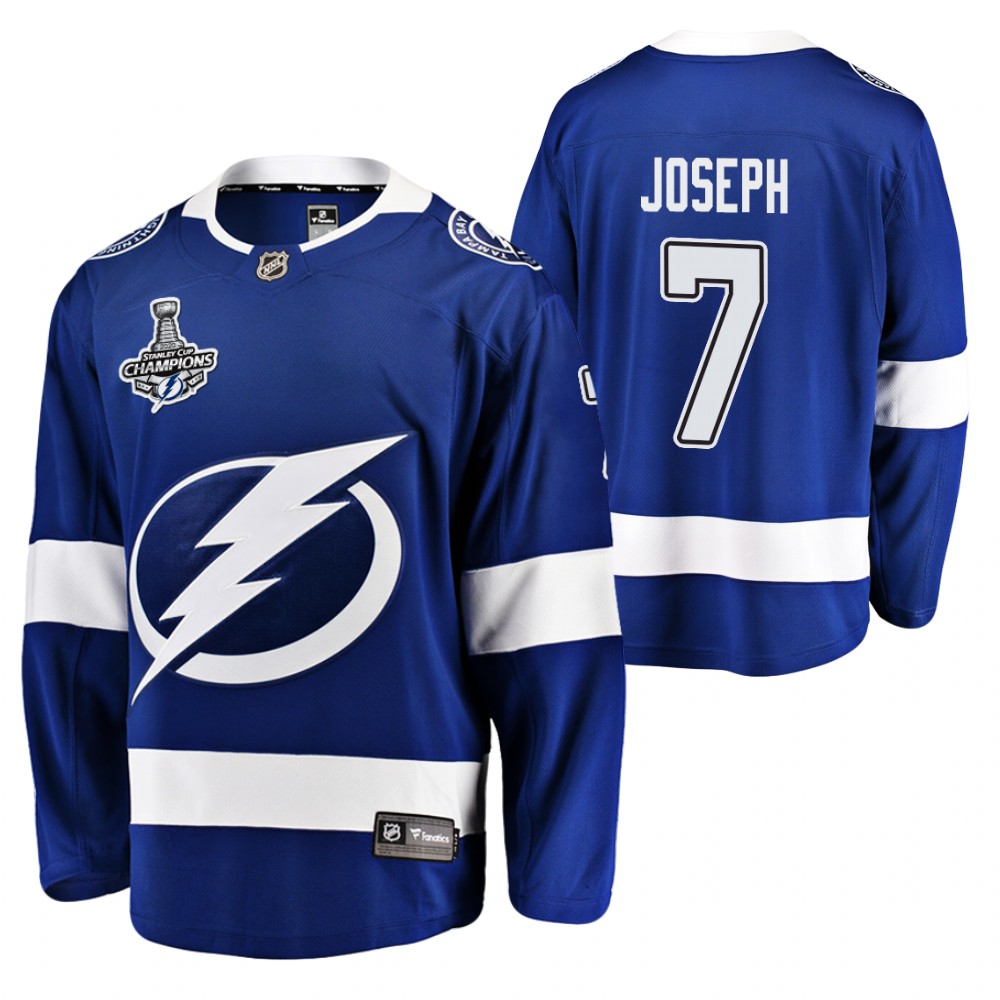 Mathieu Joseph Lightning 2020 Stanley Cup Champions Blue Home Jersey