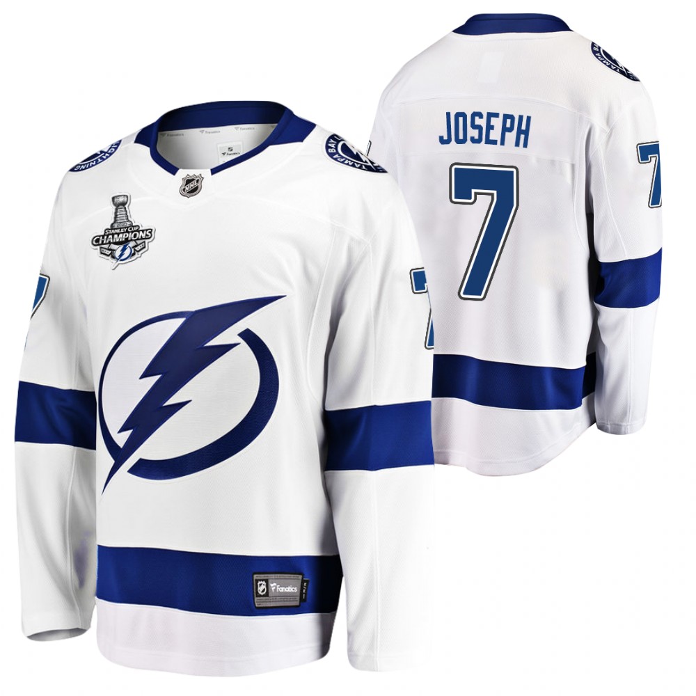 Mathieu Joseph Lightning 2020 Stanley Cup Champions White Away Jersey