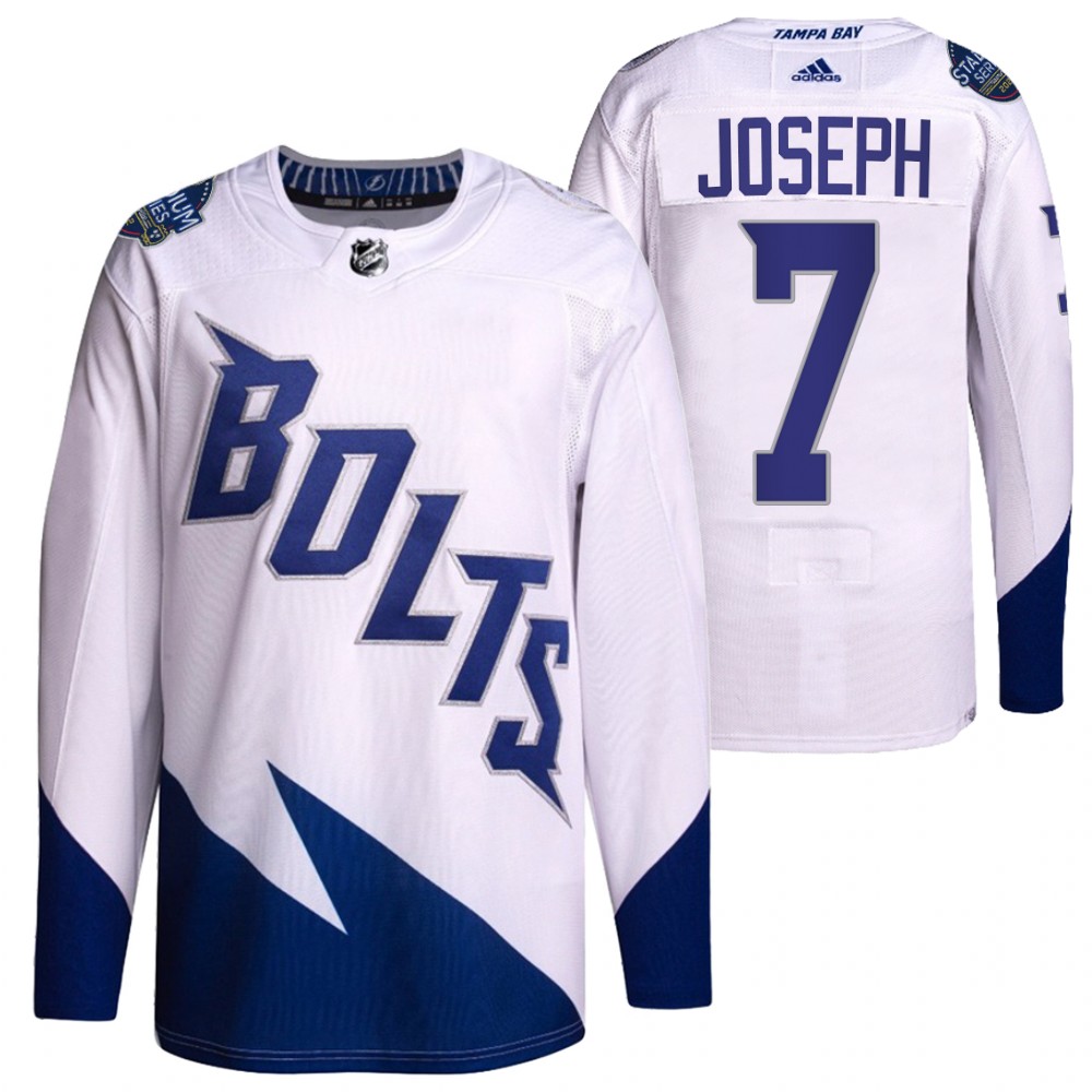 Mathieu Joseph Tampa Bay Lightning White 2022 Stadium Series Primegreen Authentic Jersey