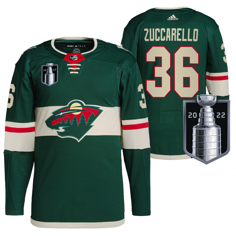 Mats Zuccarello Jersey Minnesota Wild 2022 Stanley Cup Playoffs Green Authentic Pro