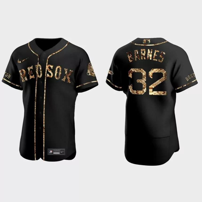 Matt Barnes Boston Red Sox Python Skin Authentic Jersey – Black
