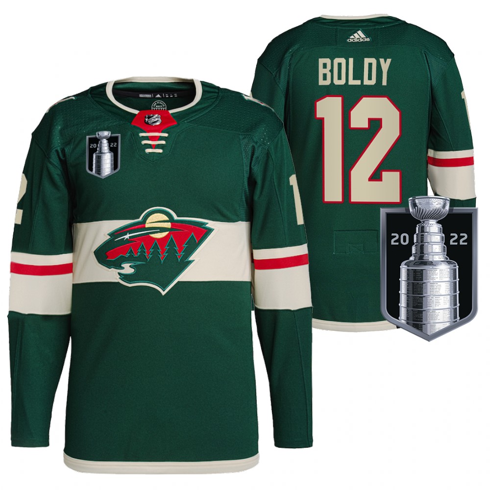 Matt Boldy Jersey Minnesota Wild 2022 Stanley Cup Playoffs Green Authentic Pro