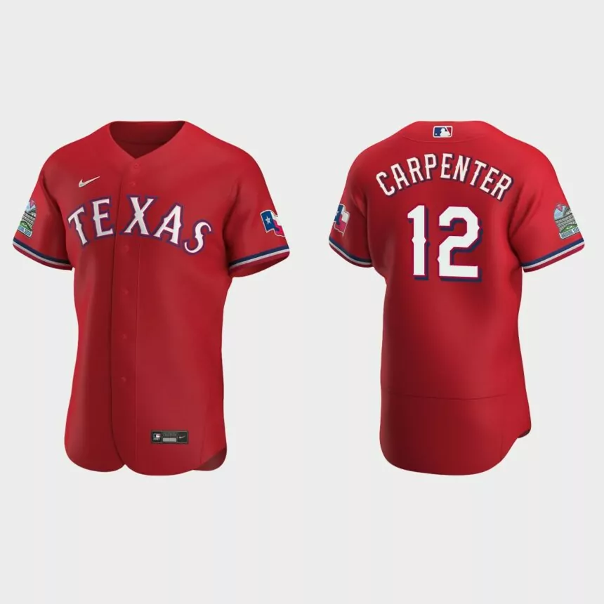 Matt Carpenter Texas Rangers Authentic Alternate Jersey – Scarlet