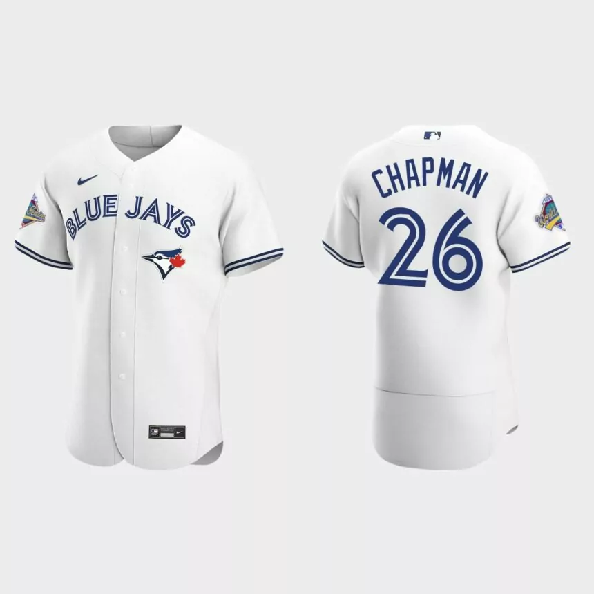 Matt Chapman Toronto Blue Jays 1992 World Series Patch Authentic Jersey – White