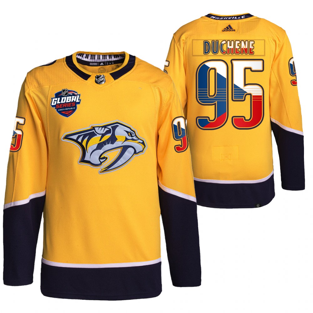 Matt Duchene Nashville Predators Gold 2022 NHL Global Series Czech Republic Challenge Jersey