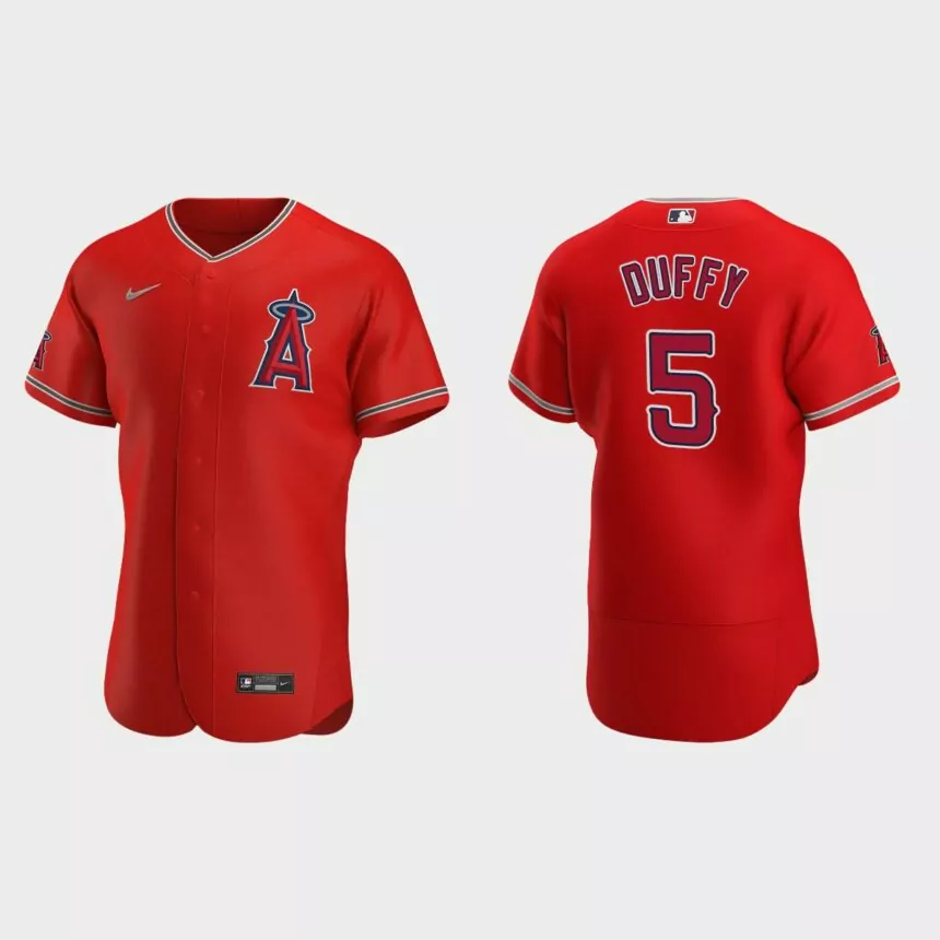 Matt Duffy Los Angeles Angels Authentic Alternate Jersey – Red