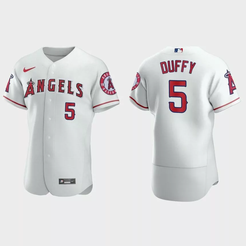 Matt Duffy Los Angeles Angels Authentic Home Jersey – White