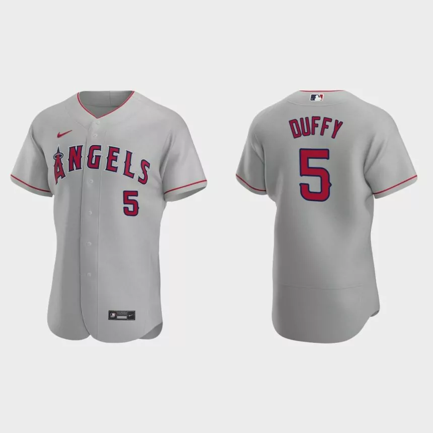 Matt Duffy Los Angeles Angels Authentic Road Jersey – Gray