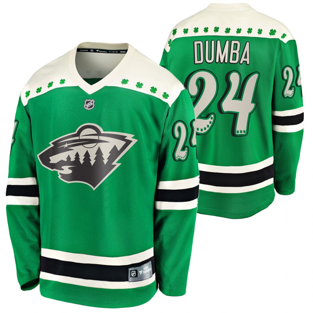 Matt Dumba Wild 2021 St Patricks Day Green #24 Jersey