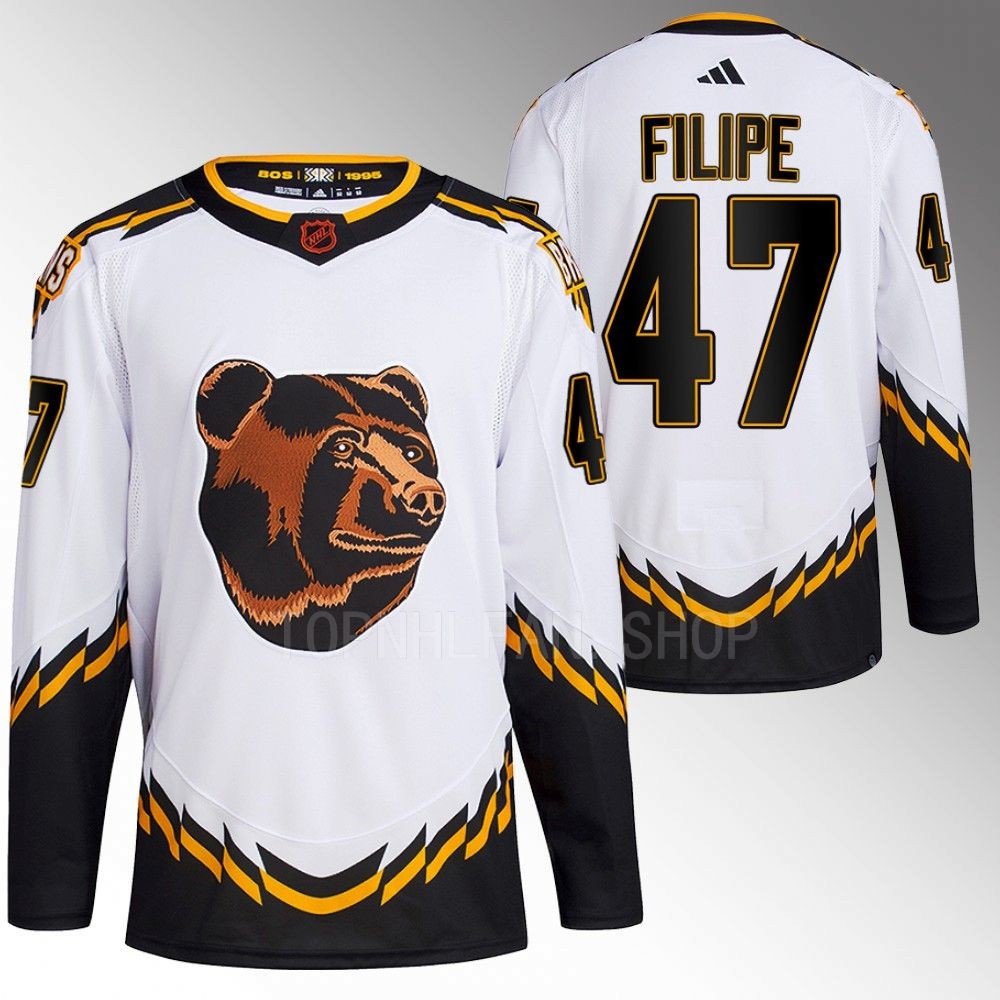 Matt Filipe 2022 Boston Bruins White Reverse Retro 2.0 Authentic Primegreen Jersey