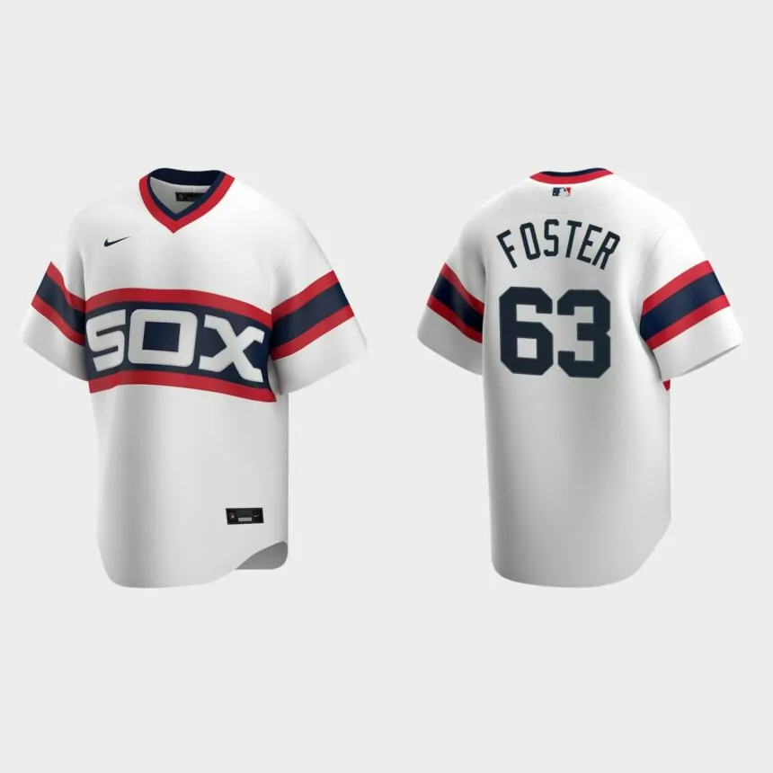 Matt Foster #63 Chicago White Sox Cooperstown Collection Home Jersey – White