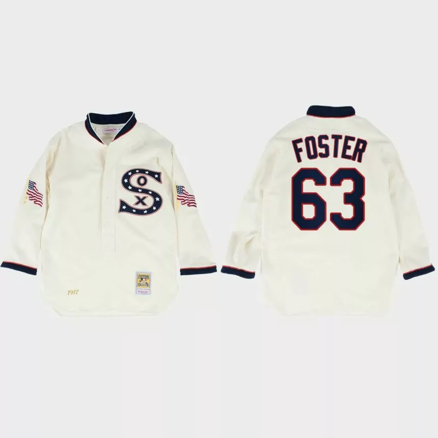 Matt Foster Chicago White Sox 1917 Authentic Jersey – White