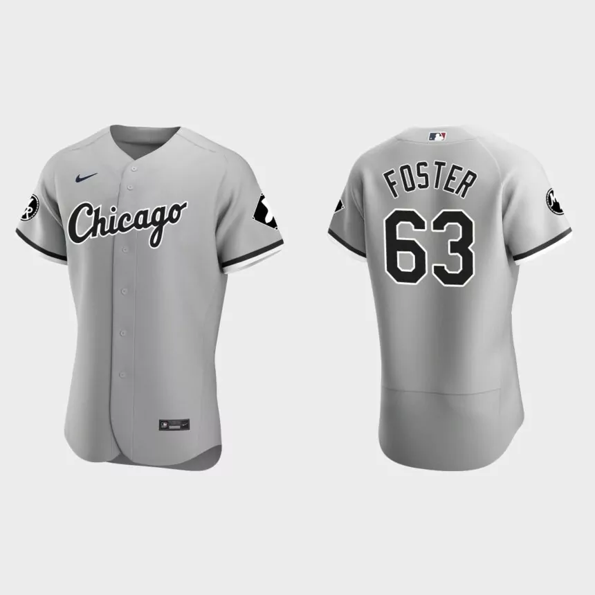 Matt Foster Chicago White Sox MR Patch Authentic Jersey – Gray