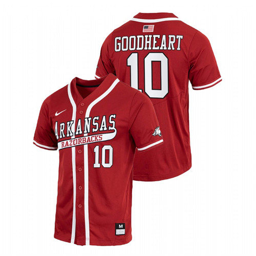 Matt Goodheart Arkansas Razorbacks Cardinal College Baseball Throwback Jersey