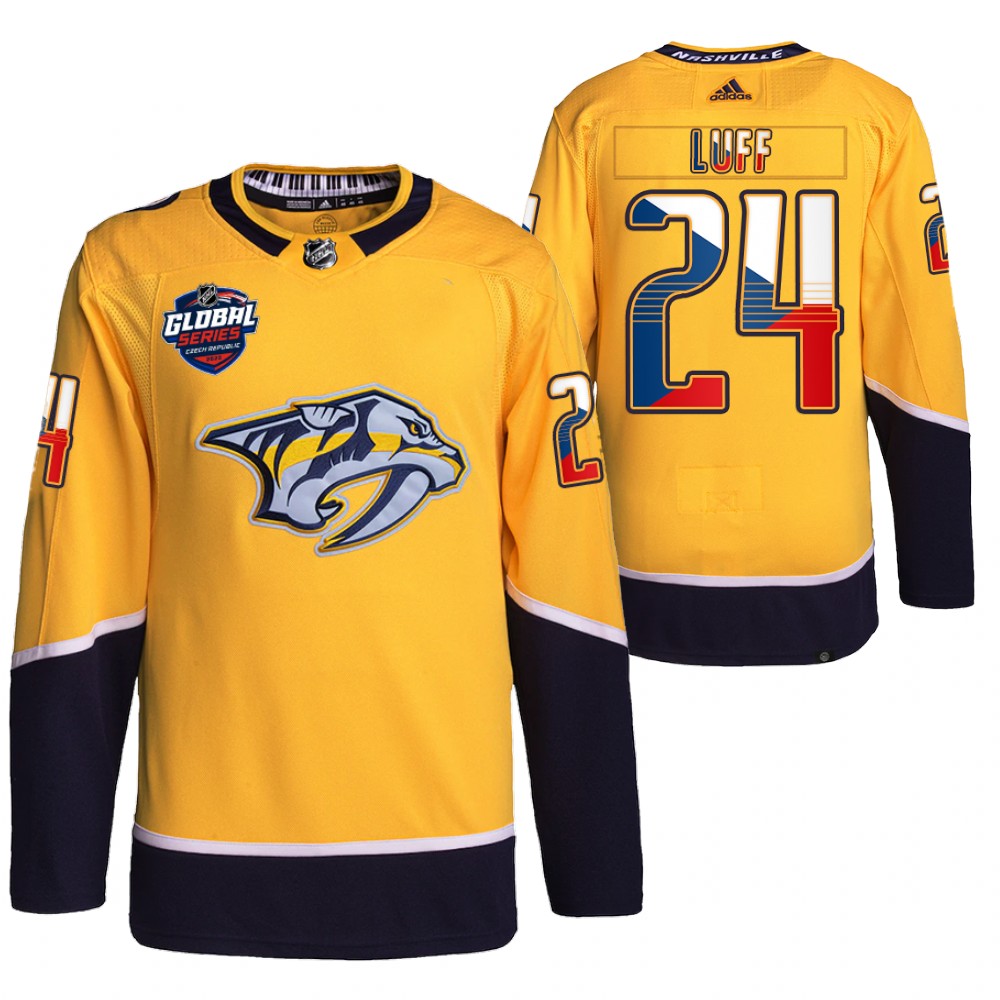 Matt Luff Nashville Predators Gold 2022 NHL Global Series Czech Republic Challenge Jersey