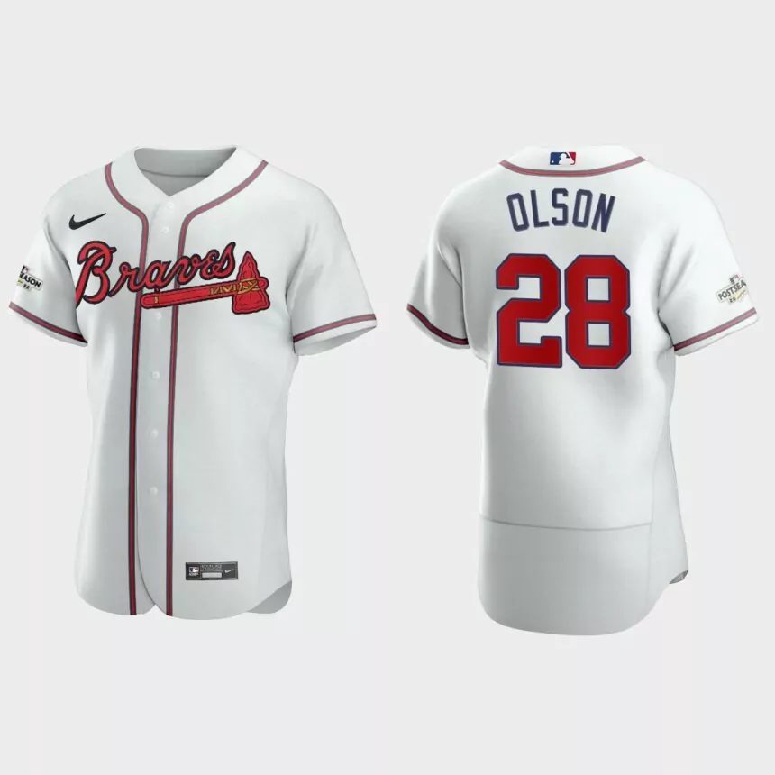 Matt Olson Atlanta Braves 2022 Postseason Authentic Jersey – White