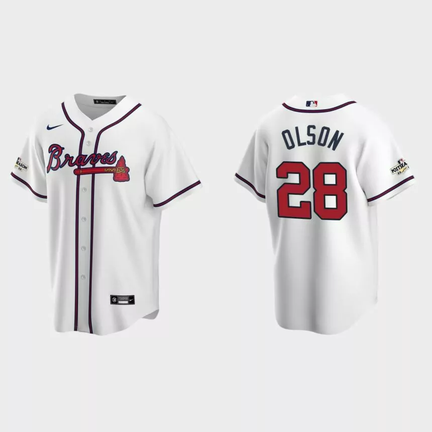 Matt Olson Atlanta Braves 2022 Postseason Replica Jersey – White
