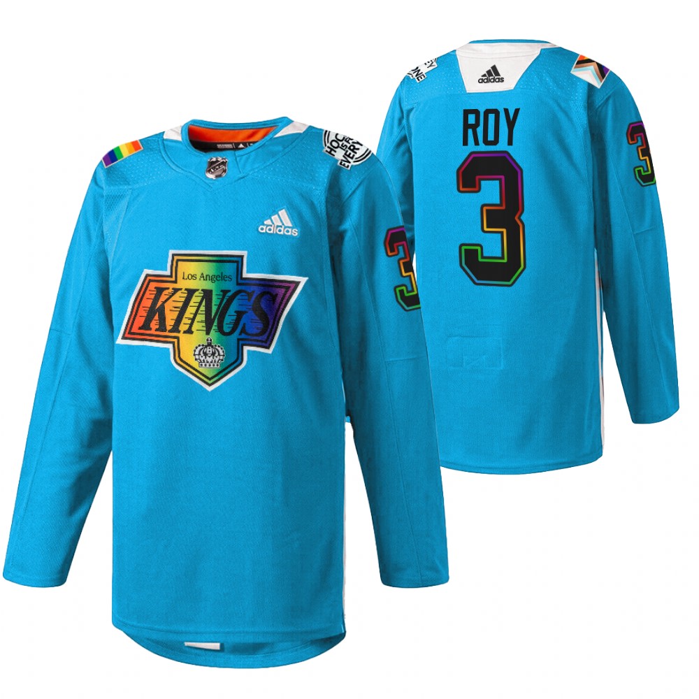 Matt Roy Kings Pride Night Jersey Blue Warm-Up