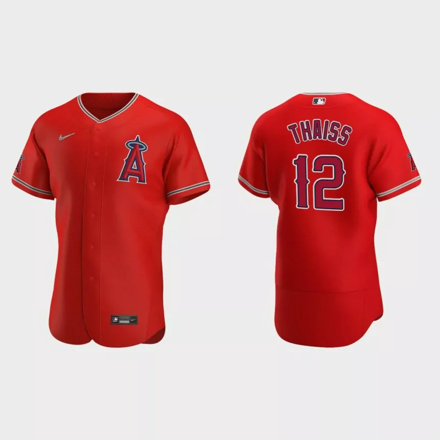 Matt Thaiss Los Angeles Angels Authentic Alternate Jersey – Red的副本