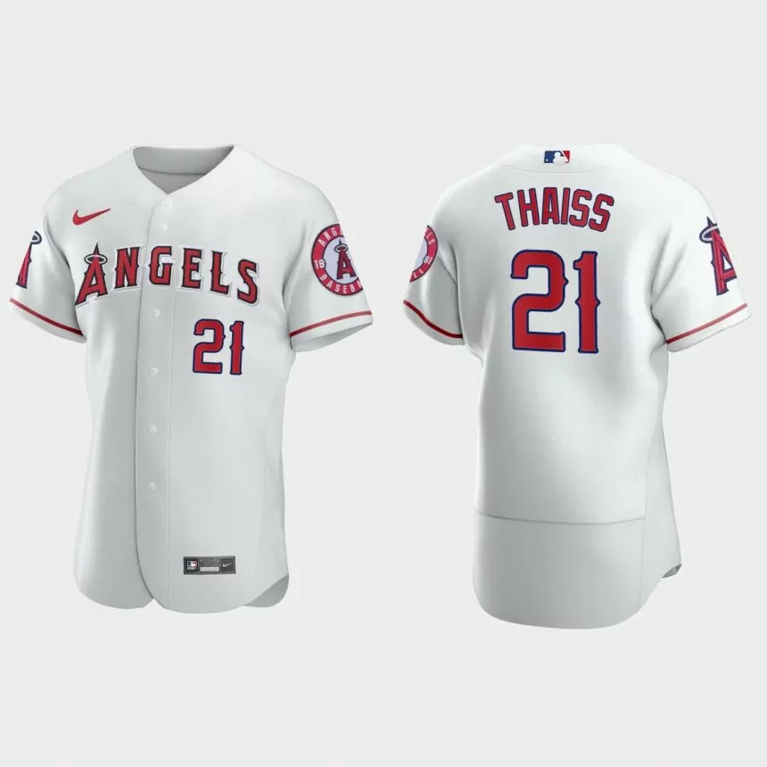 Matt Thaiss Los Angeles Angels Authentic Home Jersey – White